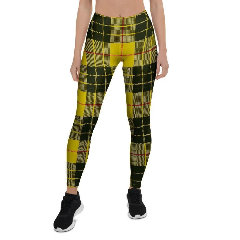 MacLeod Yellow Plaid Tartan Women's Leggings