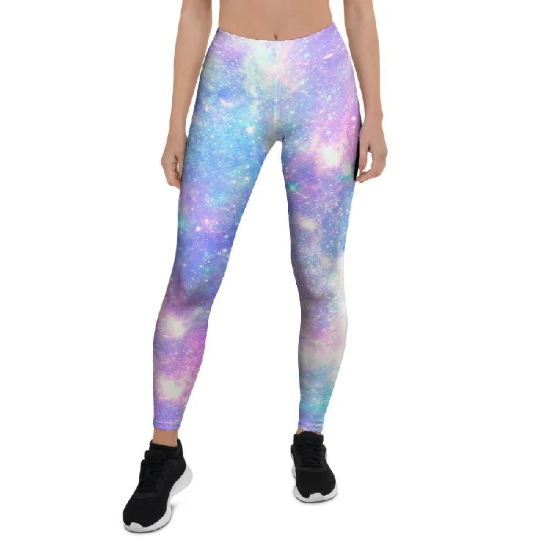 Pink and Blue Galaxy Space Women's Leggings