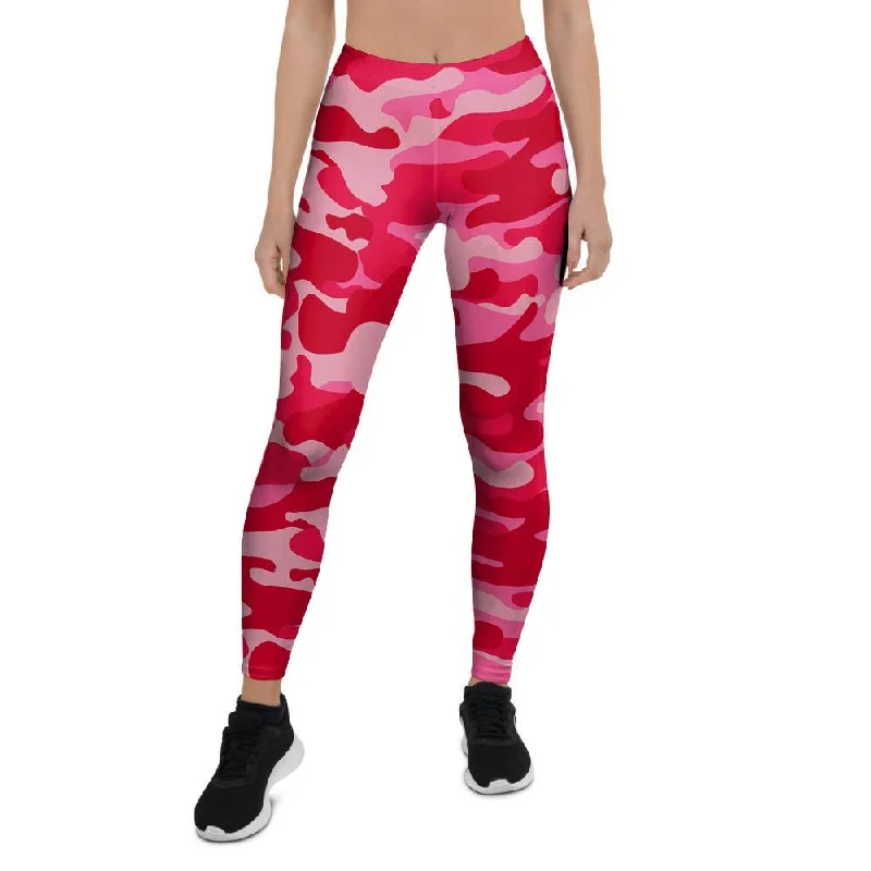 Pink Camo Print Women's Leggings