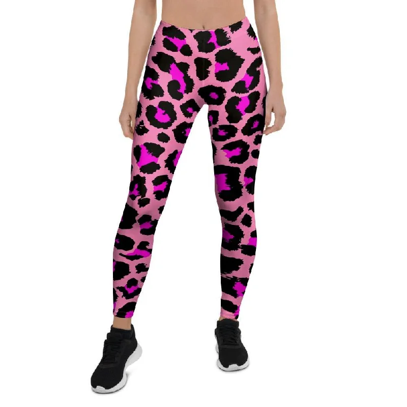 Pink Cheetah Leopard Women's Leggings