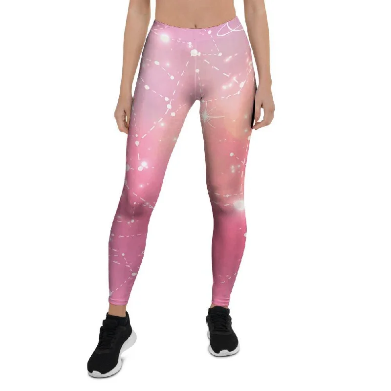 Pink Galaxy Stardust Women's Leggings