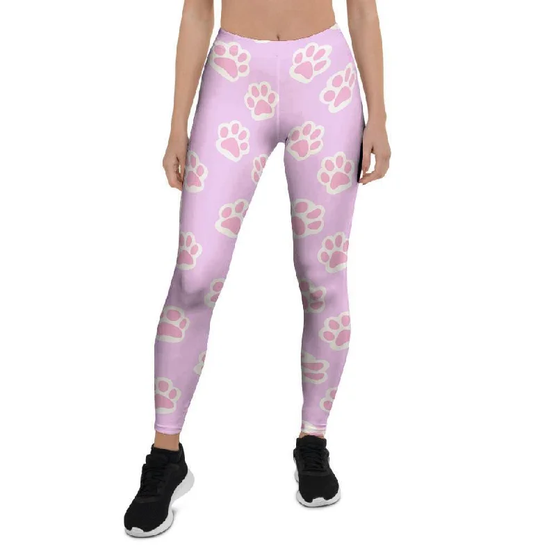 Pink Pastel Paw Women's Leggings