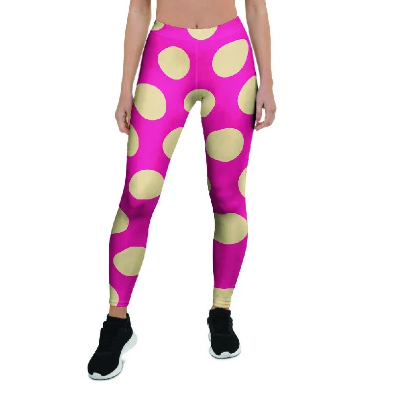 Pink Polka Dot Women's Leggings