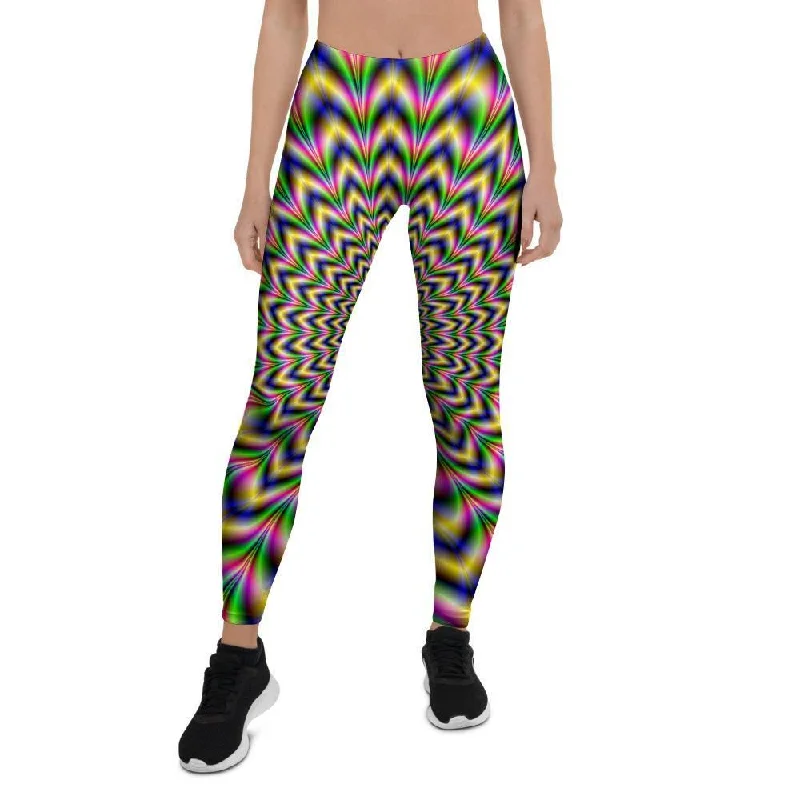 Psychedelic Blue Optical illusion Women's Leggings