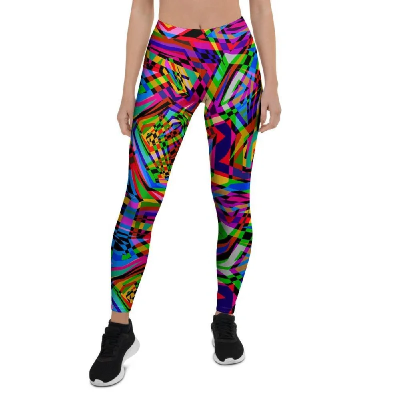 Psychedelic Geometric Multicolor Women's Leggings