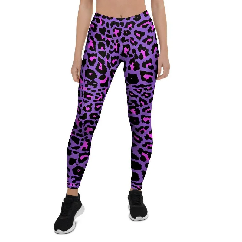 Purple Leopard Women's Leggings