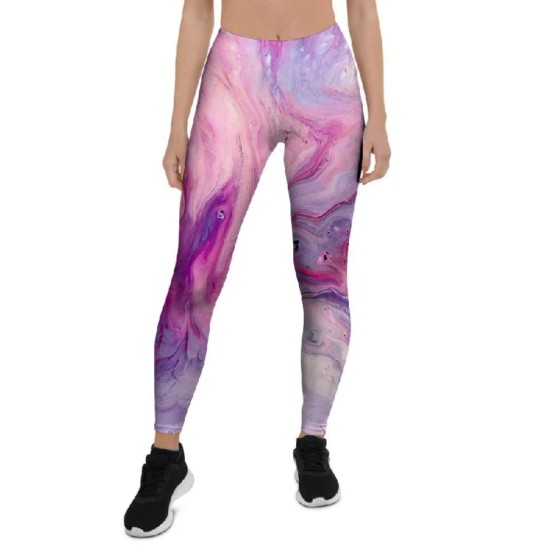 Purple Marble Women's Leggings