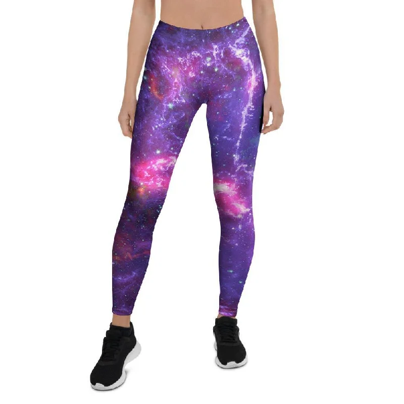 Purple Nebula Galaxy Space Women's Leggings