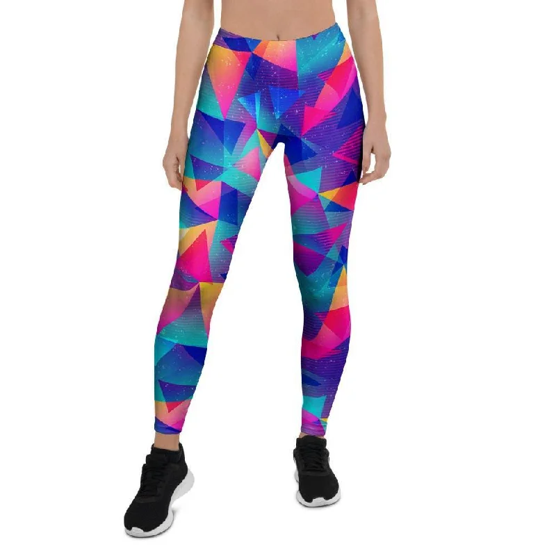 Rainbow Triangle Geometric Women's Leggings