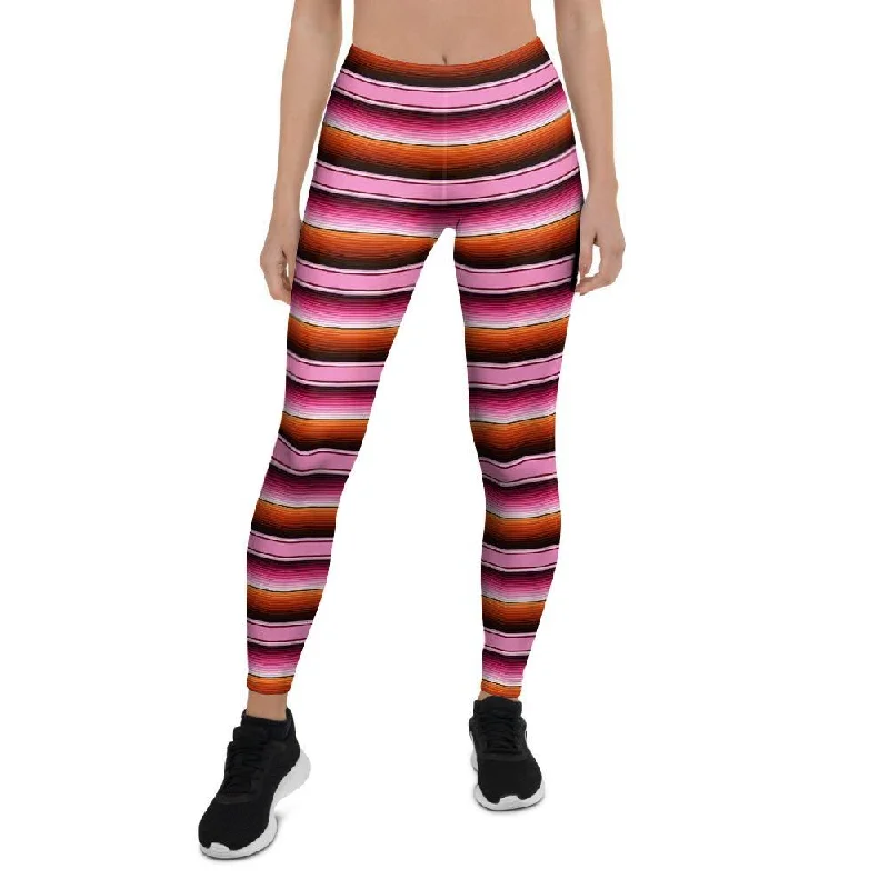 Red And Pink Mexican Baja Women's Leggings