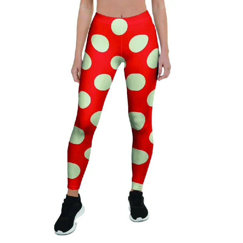 Red Polka Dot Women's Leggings